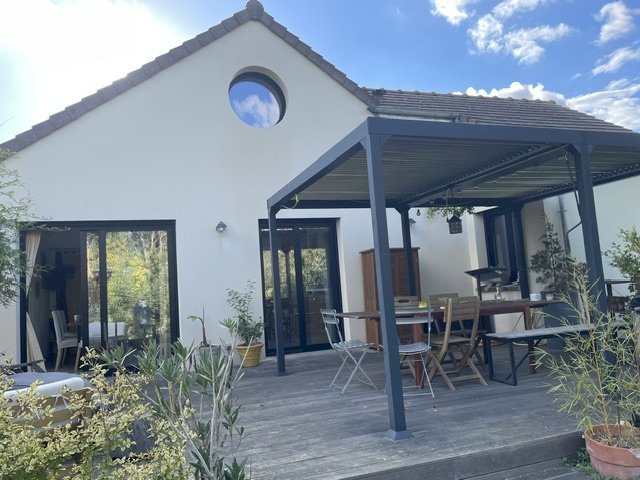 Maison d'architecte de plain-pied jardin arboré de 930m² 5 min à pied centre d'Orgeval, avec sauna et hammam - Photo 15 - Orgeval