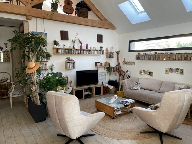 Maison d'architecte de plain-pied jardin arboré de 930m² 5 min à pied centre d'Orgeval, avec sauna et hammam - Photo 3 - Orgeval